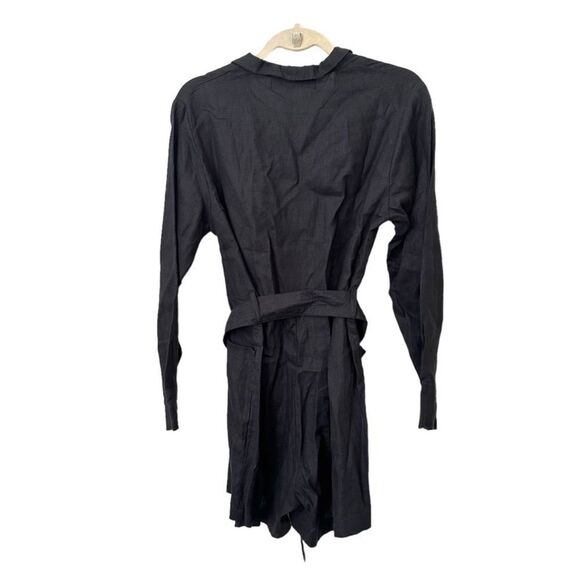 LUSANA Blake Flax Linen Belted Romper NWT Sz 4 - Picture 2 of 3